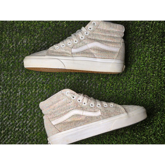 VANS SK8-Hi MTE-1 Marshmallow Ivory Sneakers Lined Shoes Women's Size 5 - Picture 4 of 7